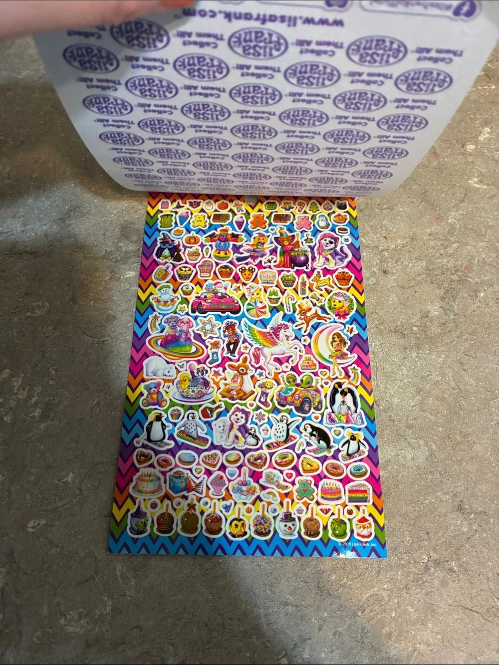 Lisa Frank Rainbow Sticker Pack over 500 missing 2 small heart stickers